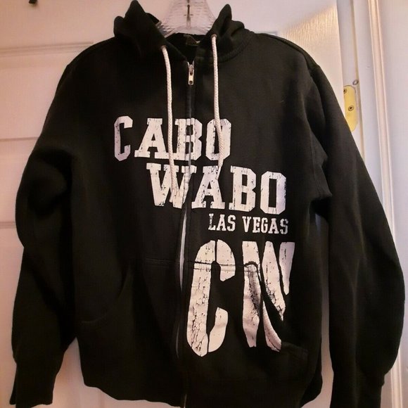 Las Vegas Cabo Wabo Zip Up Hoodie Sammy Hagar Van Halen Black Women’s Small - Picture 1 of 2